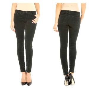 J Brand Skinny Leg Mid-Rise Micro-Cords in Conifer (dark green), W29 L29